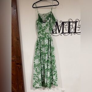 American Eagle Outfitters Green and White floral dress